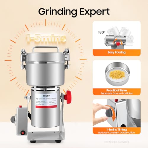 Electric Grain Mill Grinder (1000g)