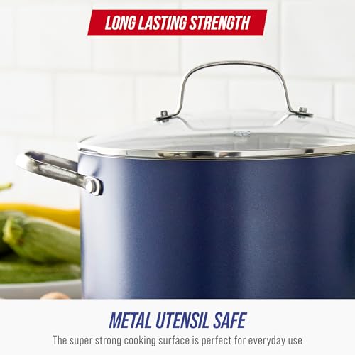 8QT Diamond Infused Ceramic Nonstick Stockpot with Lid (8QT Stockpot with Lid)