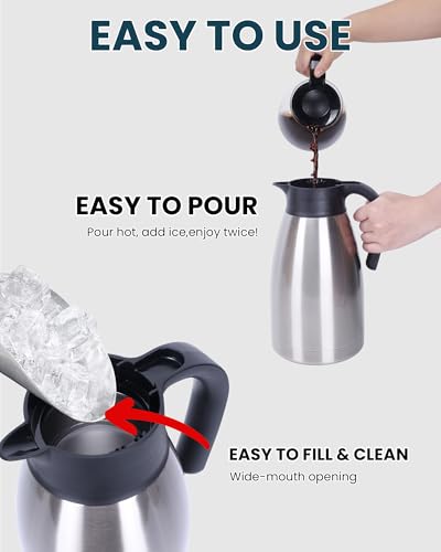 74Oz Thermal Coffee Carafe (Silver / 74.4 Ounces)