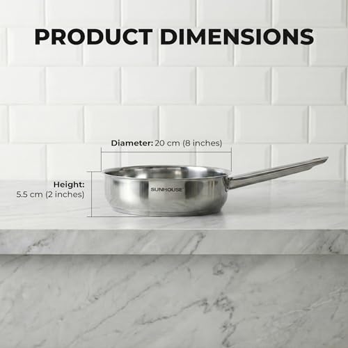 8 Inch Stainless Steel Frying Pan (18/10 Stainless Steel)