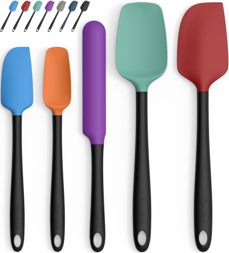 Silicone Spatula Set of 5 (Colorful B Black)