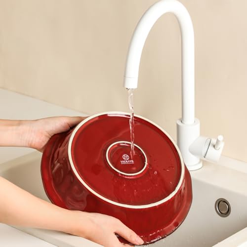 Ceramic Pie Pan for Baking (Cherry Red)