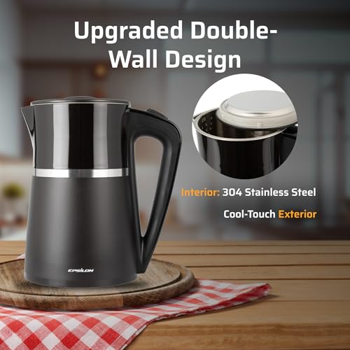 Electric Kettle 1100W (EK Black Dbl Wall)