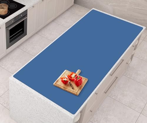 Silicone Mats for Kitchen Counter 47"x23.6"x0.08” (Blue / 47"L x 23.6"W)