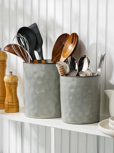 Ceramic Utensil Holder (Gray)