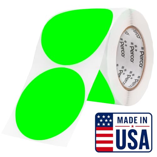 Neon Green Round Circle Dot Sticker 4 (Green - Neon / 4 Inch)