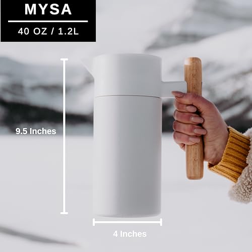 Thermal Coffee Carafe 40 Oz (White)