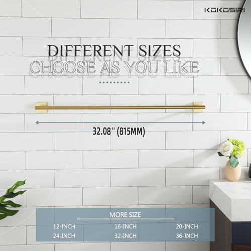 Bathroom Towel Bar 32'' Towel Holder for Bath Kitchen Cabinet Towel Rails 32 Inch Brushed Gold Stainless Steel B4005BG (Brushed Gold / 32-Inch)