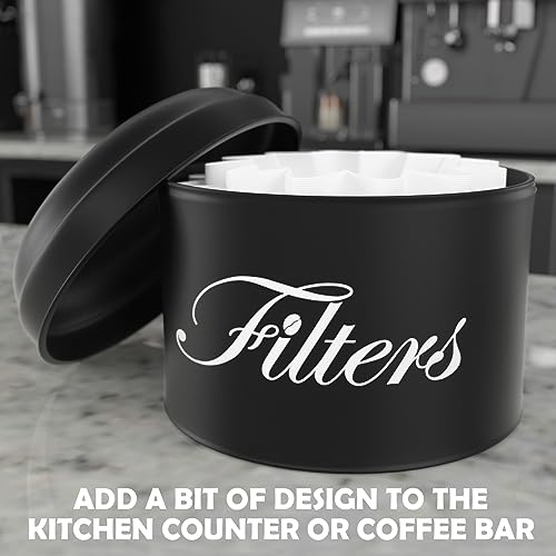 Black Basket Coffee Filter Holder With Lid