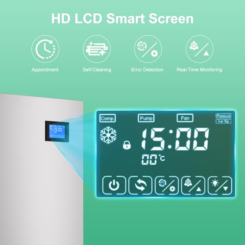 Commercial Ice Maker (Silver / 29"D x 22"W x 66"H)