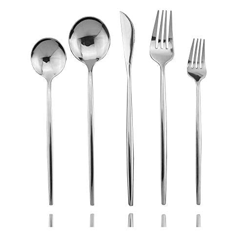20 Piece Stainless Steel Satin Finish Flatware Set (Service for 4 / Silver)