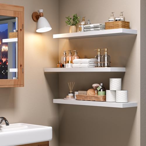 Floating Shelves for Wall (White / 31.5 Inches)