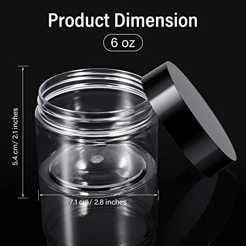 6 Pack 6 Oz Plastic Jars (6 Count)