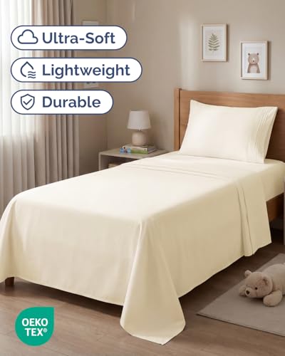 Twin Size 3 Piece Sheet Set (10 - Off White / Twin)