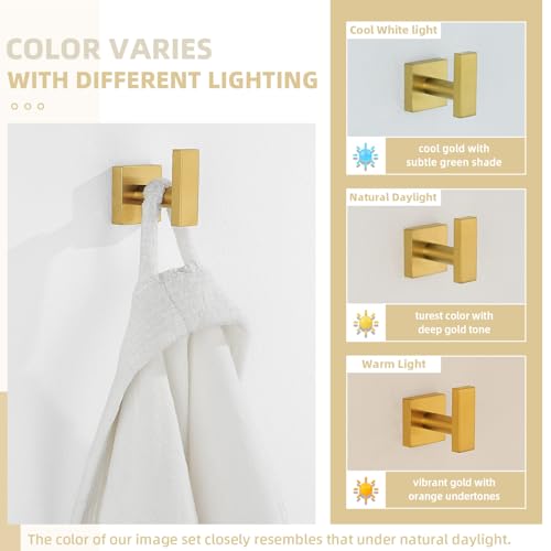 Brushed Dark Gold Towel Hook for Bathroom (Brushed Dark Gold)