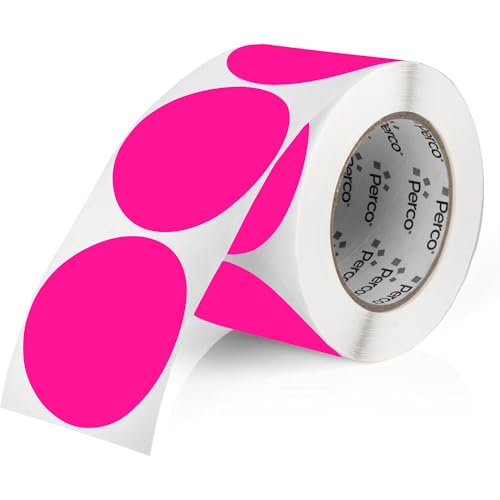 Neon Pink Round Circle Dot Sticker 3 (Neon Pink / 3 Inch)