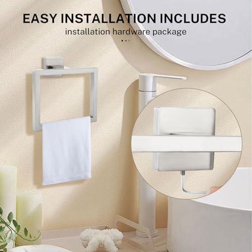 Brushed Nickel Towel Ring Towel Holder for Bathroom Bath Towel Hanger Stainless Steel Bathroom Hardware Accessories Wall (Brushed Nickel / 1 Pc)