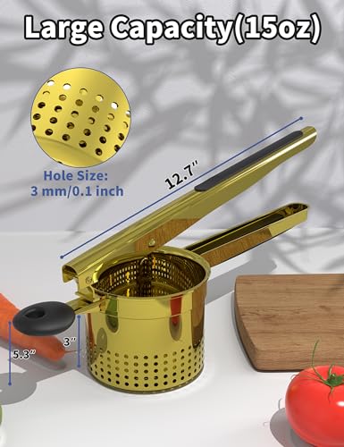 Large 15oz Potato Ricer (Gold-Black)