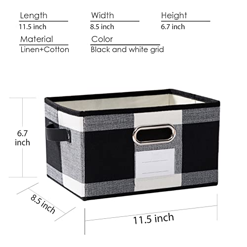 Fodable Storage Bins for Closet [3 (Black And Whint Grid / Medium(3-Pack))
