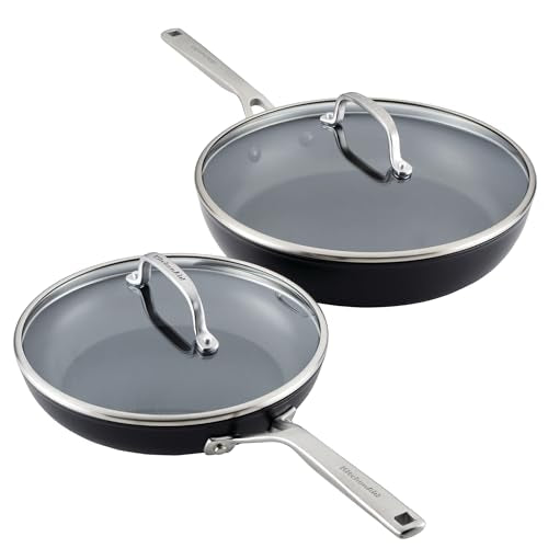 Hard Anodized Nonstick Frying Pan Set (Skillet Set (4 Piece))