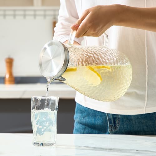 78 Oz Glass Pitcher with Handle and Lid