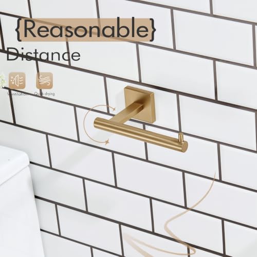Toilet Paper Holder Champagne Bronze Toilet Roll Holder Hold Mega Rolls Kitchen Bathroom Tissue Paper Dispenser Stainless Steel