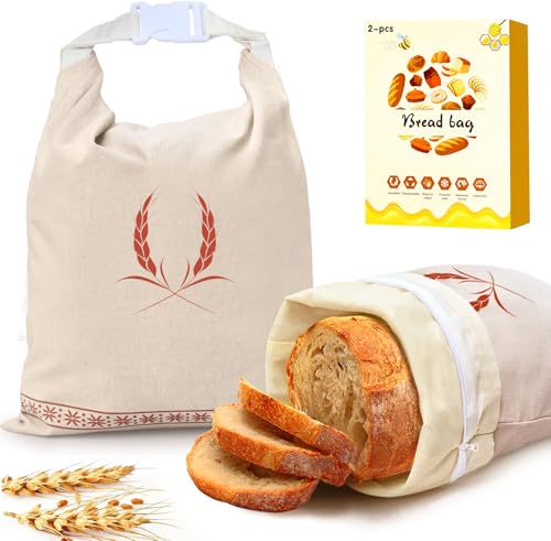 Beeswax Bread Bags 2 Pack (WhiteRice)