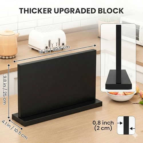 Large Magnetic Knife Holder (16x9 inch Black)