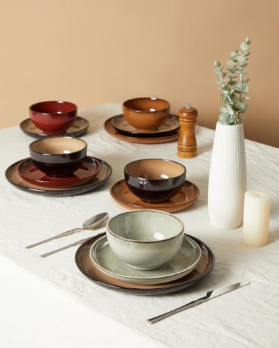 Ceramic Dinnerware Sets for 4 (Slate Gray / Set (12pcs))