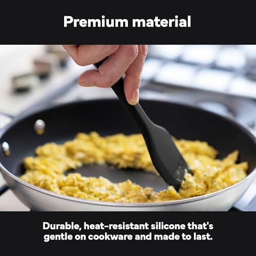 Nonstick Safe Silicone Spatula (Black)