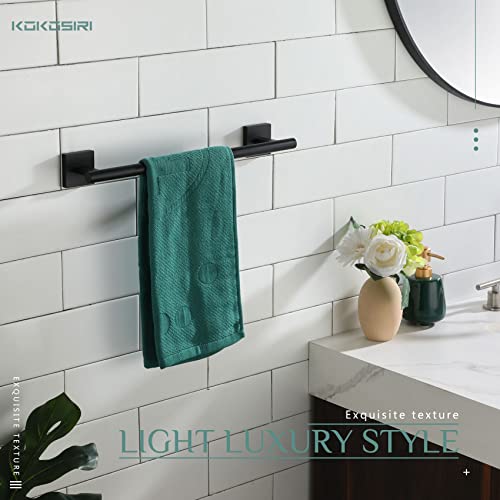 Bathroom Towel Bars 16 Inch Towel Rail Matte Black 40CM Hand Towel Holder for Bath Kitchen Wall Stainless Steel B4005BK (Matte Black / 16-Inch)