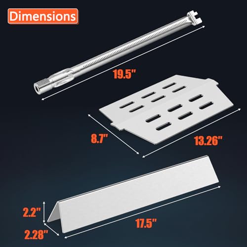 Genesis Grill Parts for Weber E310 E320 E330 S310 S320 S330 (L13 17.5")