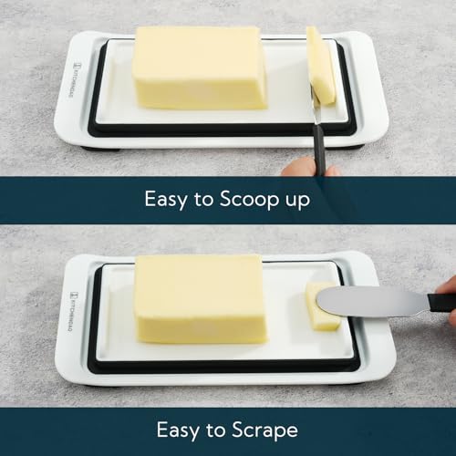 Large Airtight Butter Dish with Lid for Countertop and Fridge
