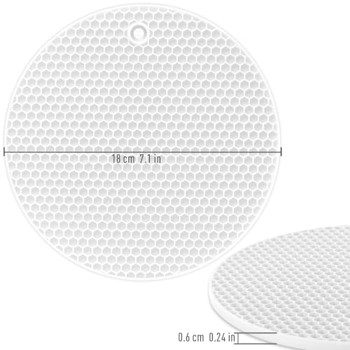 Silicone Trivets Mat (White)