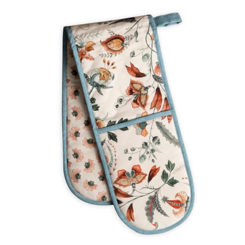 Double Oven Mitts 100% Cotton Double Oven Glove (060 - Dalida / 7" x 35" (Double Oven Mitt))