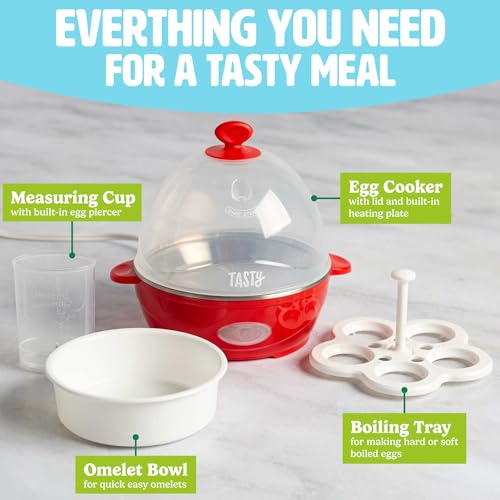 Mini Rapid Egg Cooker (5-Egg / Red)