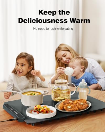 Food Warming Mat (18.5*12.8inch / Charcoal Gray)