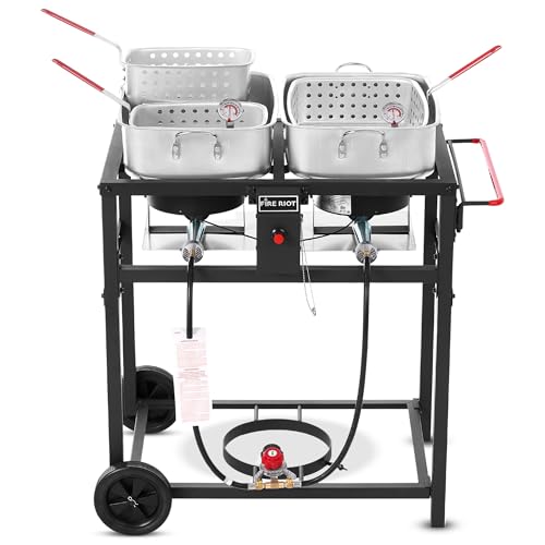 Outdoor Propane Deep Fryer with Double Burner Propane Stove