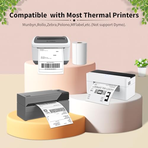 6 Rolls 4"x6" Thermal Shipping Labels