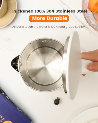 Electric Kettle Stainless Steel (White)