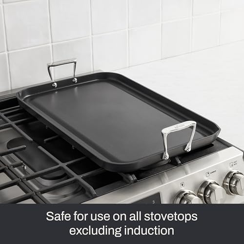 HA1 Hard Anodized Nonstick Griddle Pan For Stovetop 13 x 20 Inch (Griddle / 13" x 20" Double burner)