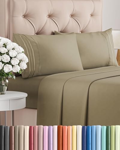 Full Size 4 Piece Sheet Set (14 - Khaki / Full)
