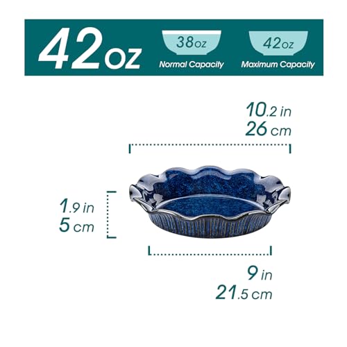 Stern Ceramic Pie Pan (Blue / 2 Pieces)