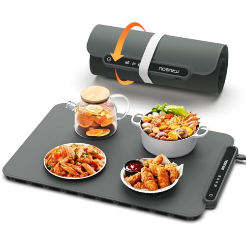 Food Warming Mat (18.5*12.8inch / Charcoal Gray)