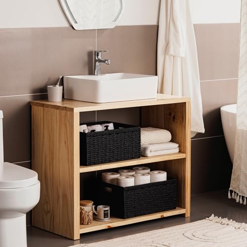 2 Pack Wicker Basket (Rectangular- 2pack 16.5"×13"×7.5" / Black)