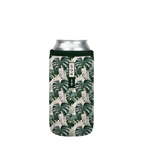 CanSok Sleeve for Beer & Soda Insulated Neoprene Cover (Island Escape / 16oz Can Sleeve)