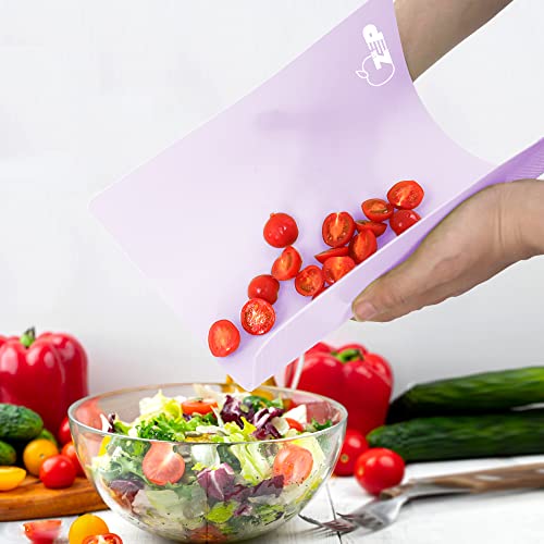 Flexible Plastic Cutting Board Set of 3 Gradient Color (Purple)