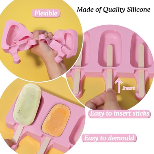 2 Pack Popsicles Molds (Purple and Pink)