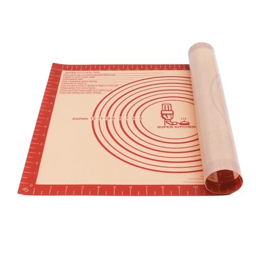 Extra Thick Silicone Pastry Mat Large (Red / 24"L x 16"W)