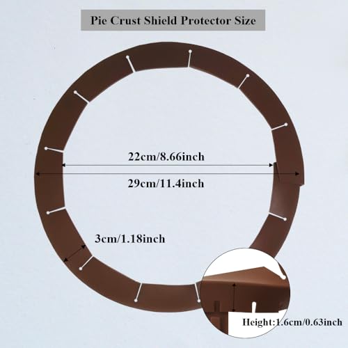 Adjustable Pie Crust Shields Baking Protectors (Brown-1pcs)